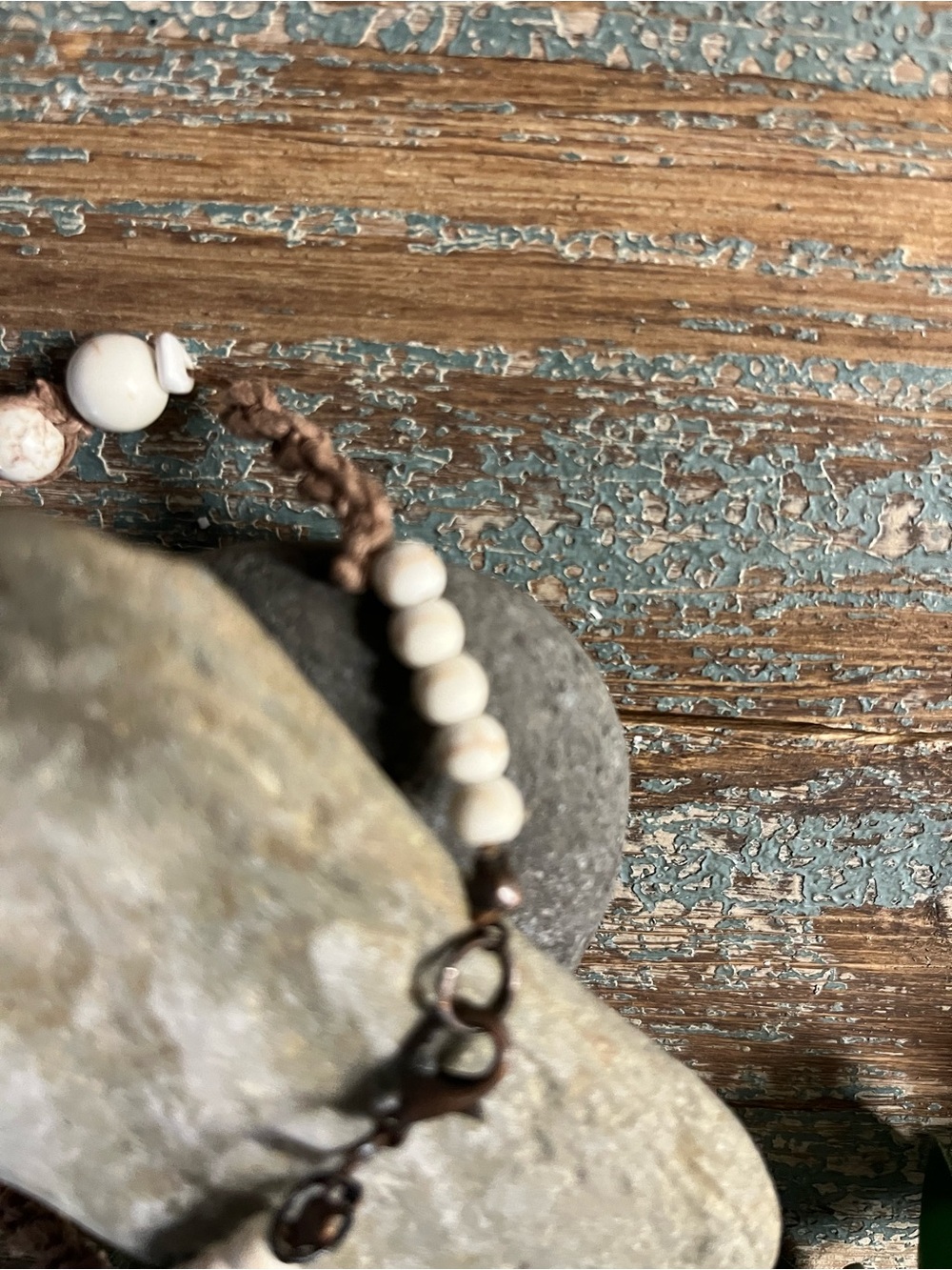 Handcrafted Neutral Multi-Strand Beaded Beach Necklace - White/Cream - Picture 2 of 7
